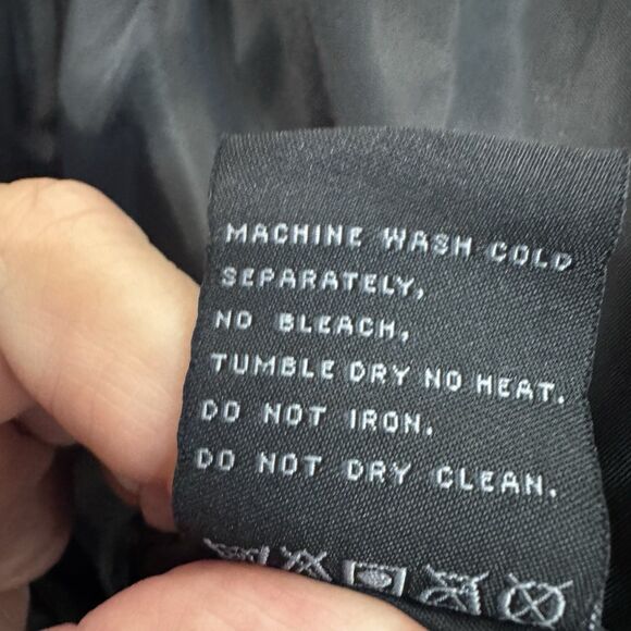 London Fog Parka Long Coat Knit Sweater Collar Black Down Filled Puffer Size L - Picture 6 of 11